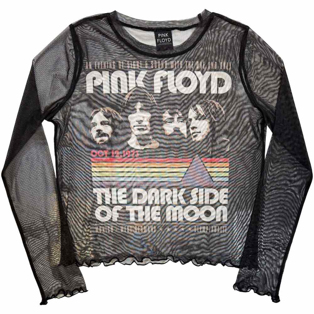 Pink Floyd - Vintage Stripes Crop top - Zwart